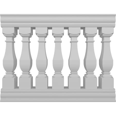 Fiberthane Arcadian Balustrade Railing Kit Style D (7 3/8 On-Center Spacing To Pass 4 Sphere Code)